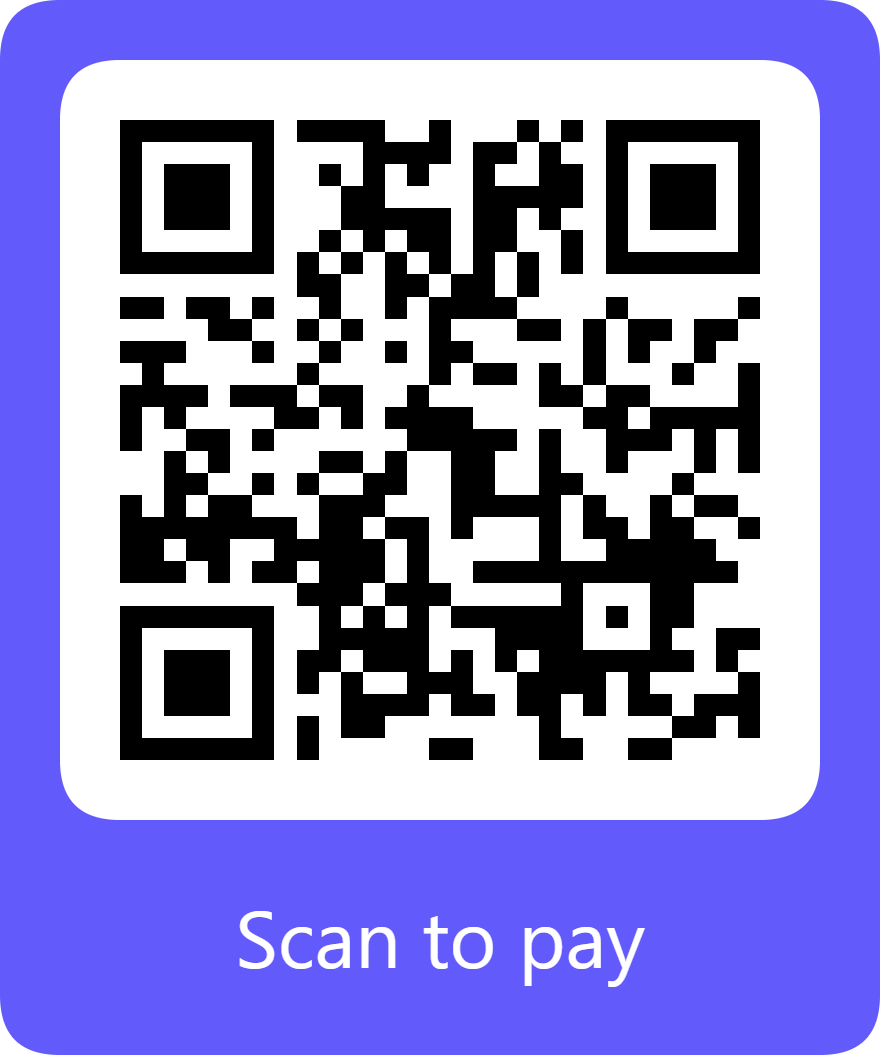 QR code — donate and reserve VIP seating